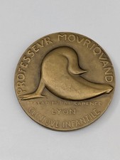 Médaille en bronze Claudius Linossier Professeur Mouriquand clinique Lyon 