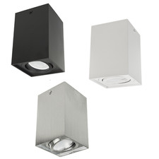 Plafonier LED en saillie blanc noir chrome luminaire GU10 MCE426 halog?ne