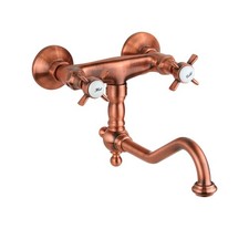 Robinet de cuisine mural en couleur cuivre antique Gattoni London 1705117R0