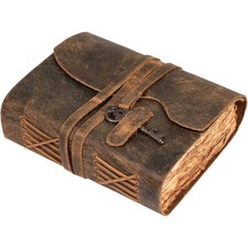 Journal en cuir vintage fait