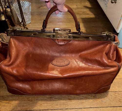 Grand sac ancien cuir - sac,