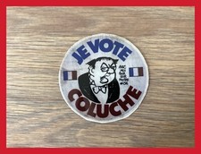 STICKER AUTOCOLLANT PHOTO PUBLICITAIRE CANDIDAT JE VOTE COLUCHE PRESIDENT 1981