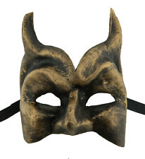 Masque Venise  Diable couleur bronze en Papier mâché  Fait à Venise #  1262