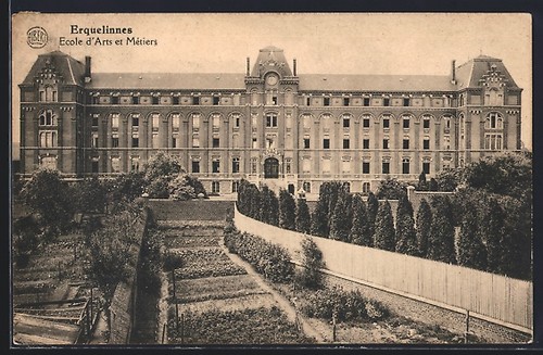 Cpa erquelinnes ecole arts - erquelinnes,,