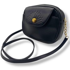 Lancel Flower Embossed Leather