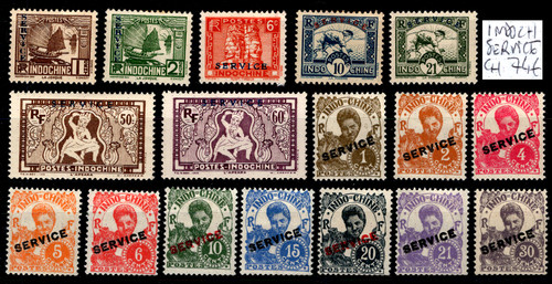 Indochine timbres de - 17,