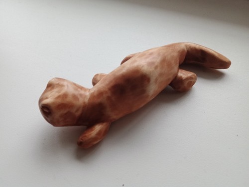Hand carved wooden lizard - hand-carved,