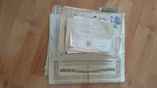 LOT DE  39 PAPIERS ANCIENS DONT 7 GRANDES CARTES   