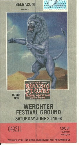 Rare ticket billet concert - rare,