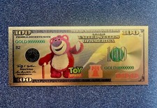 Billet De Collection 24k Gold Foil - Lotso Toy Story - Set Disney - MINT