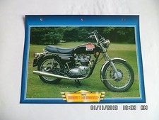 CARTE FICHE MOTO TRIUMPH T 140 BONNEVILLE 1978