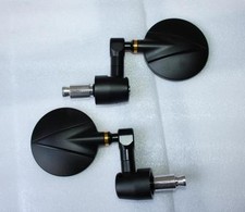 RETROVISEURS EMBOUT DE GUIDON NOIR KAWASAKI Z750 Z800 Z1000 ER6 ROND 2