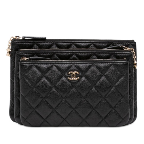 Chanel matelassé caviar - cc,