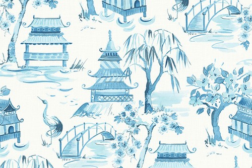 Kimiko Toile Delft Blue Belle