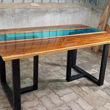 Bleu Résine Époxy Dîner