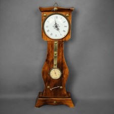 Horloge de Table Vintage en Bois ‘Guérande’ avec Thermomètre - Rustique