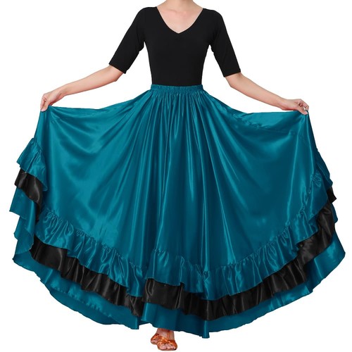 Women black red layers satin - women,
