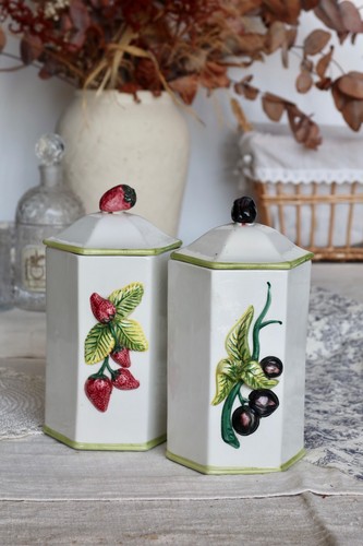 Bocaux vintage faïence - , et