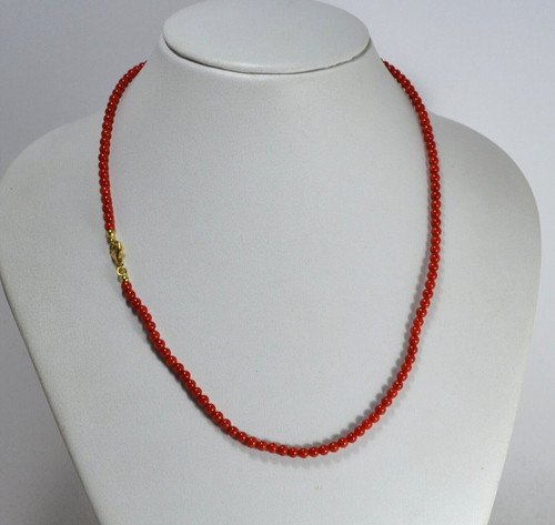 Collier corail rouge mm - rouge,