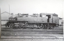 carte photo CPA train loco