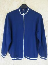 Veste SPORT vintage années 70 80 Dropnyl Helanca bleu marine jacket 3 M
