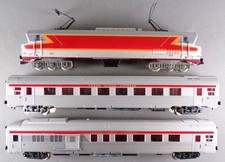 Gégé Ho Sncf Rame TEE Loco Electrique  CC 6501 2 Voitures Inox