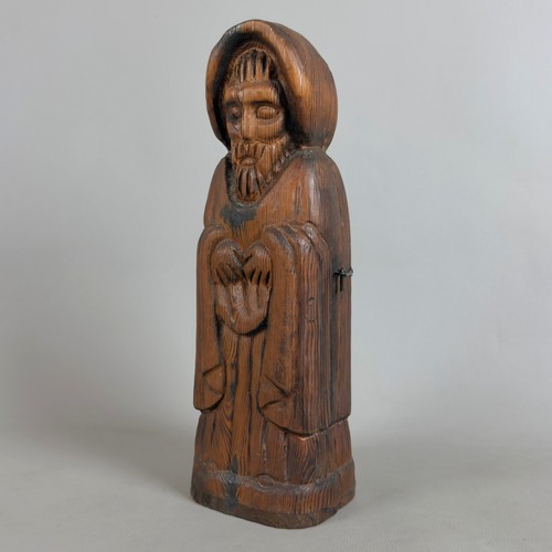 Bouteille moine sculpture bois - sculpture,