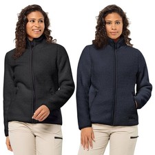 Jack Wolfskin Femme Haut Boucle Polaire Confortable Toucher Doux Confort Veste