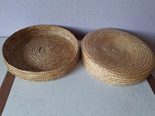 grand panier tressé rond vintage.