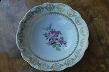 Arts de la table Céramique Saladier en porcelaine de Limoges décor roses