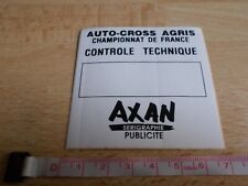 Autocollant AUTO-CROSS AGRIS - CHAMPIONNAT DE FRANCE - CONTRÔLE TECHNIQUE