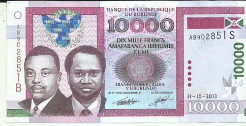 Burundi 10000 000 francs - 10,