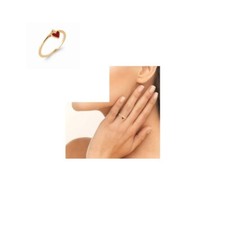 Bague pampille coeur laqué
