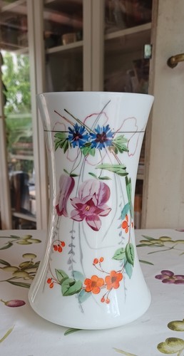 Ancien vase opaline décor - ancien,