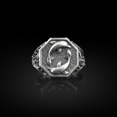 Bague chevalière homme - , en