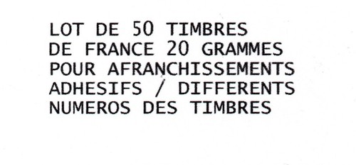 Lot timbres adhesifs - adhesifs, france