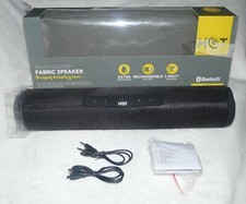 Enceinte Bluetooth cylindrique – tissu noir – 3 W – REF 1274 – design compact