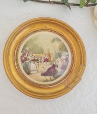 ANCIEN  PETIT CADRE ROND BOIS