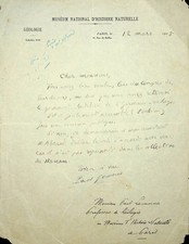 ✒ L.A.S Paul LEMOINE géologue Zoo de Vincennes à Ferdinand CANU