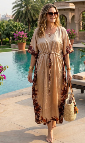 Maxi beach kaftan dress - maxi,