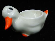 CANARD COQUETIER ZOOMORPHE PORCELAINE BLANCHE STYLE SANDOZ ROBJ EGG CUP