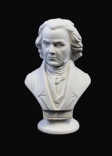 9942310 Porcelaine Figurine Wagner&apel Buste Beethoven Blanc Bisquit
