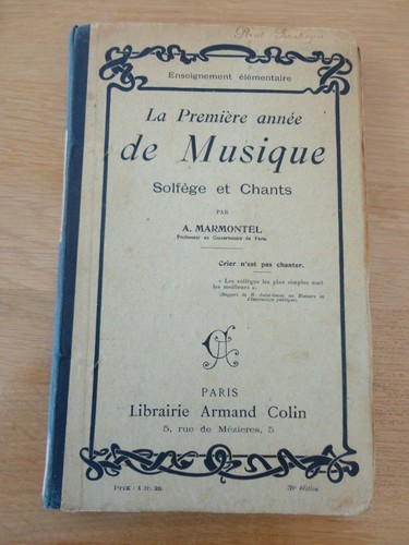 Premiere annee musique - premiere,