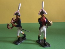 Deux Musiciens Starlux Empire Plumets restaurés. Figurines retouchées (peinture)