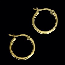 Superbe Paire De Boucle D’oreille Créole AGATHA En Vermeil