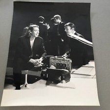 JACQUES BREL et FRANCK POURCEL - PHOTO DE PRESSE ORIGINALE 21x27cm ⭐️