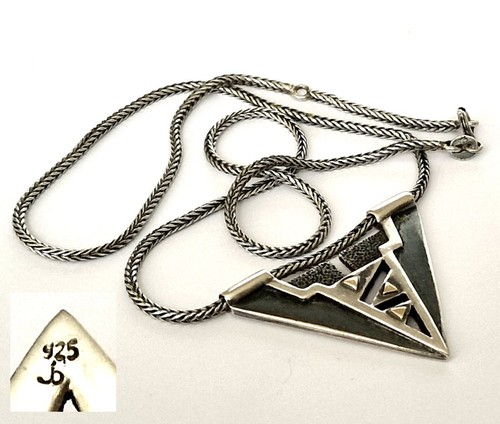 Collier pendentif argent - en,