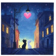 Serviettes en papier chat