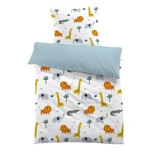 Housse de Couette 140x200 Enfant Fille Garçon Animal Parure de Lit 1 Personne...