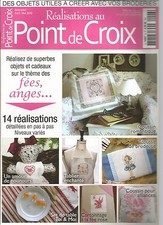 POINT DE CROIX N°06 - THEME : FEES, ANGES / SET DE TABLE / COUSSIN ALLIANCES